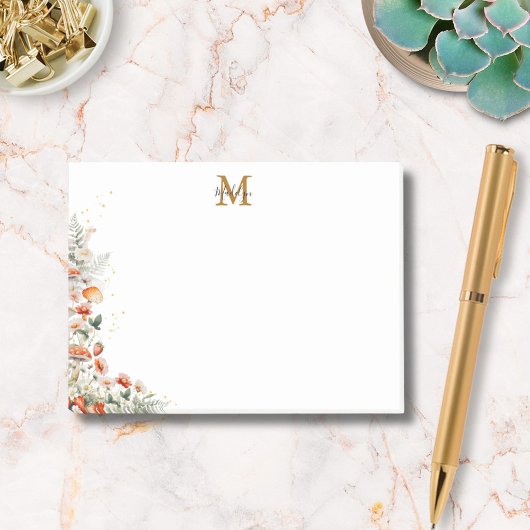 Monogram Bos Paddenstoelen Bloemen Bloemrijk botan Post-it® Notes