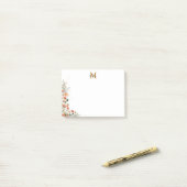 Monogram Bos Paddenstoelen Bloemen Bloemrijk botan Post-it® Notes (Op bureau)