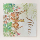  monogram bos safari greenery kinder legpuzzel (Horizontaal)