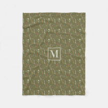 Monogram Bosgroen Aquarel Wilde Bloementuin