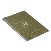Monogram Bosgroene Aquarel Wilde Bloementuin Notitieboek (Rechterzijde)