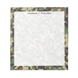 Monogram Bosland Tannige Bruine Groene Grijze Camo Notitieblok