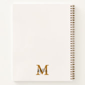 Monogram Bospaddenstoel Bloemenfamilie Receptenboe Notitieboek (Achterkant)