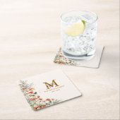 Monogram Bospaddenstoelen Bloemen Bloemen Floral b Kartonnen Onderzetters (Insitu)