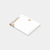 Monogram Bospaddenstoelen Bloemen Bloemen Floral b Post-it® Notes (Schuin)