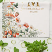 Monogram Bospaddenstoelen Bloemen Bloemen Floral b Theedoek (Gevouwen)