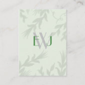 Monogram Botanical Greenery accommodatiekaart Informatiekaartje (Achterkant)