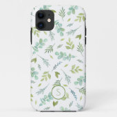 Monogram botanisch blad Case-Mate iPhone case (Achterkant)