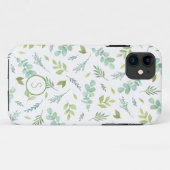 Monogram botanisch blad Case-Mate iPhone case (Achterkant (horizontaal))