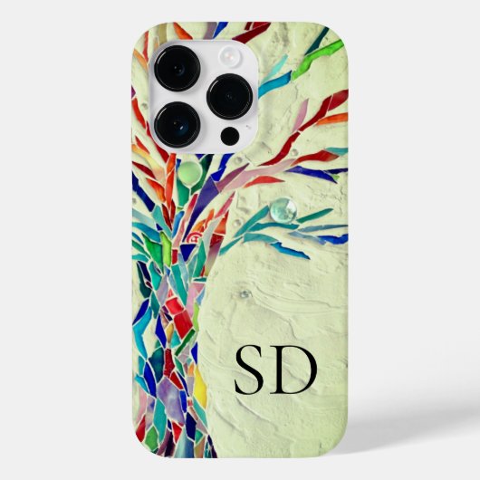 Monogram botanisch groen Case-Mate iPhone case (Achterkant)