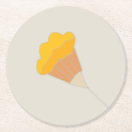 Monogram botanisch illustratiepapier onderzetter