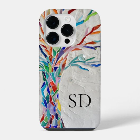 Monogram Botanisch iPhone Hoesje (Achterkant)