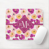 Monogram | Botanisch patroon Waterverf Muismat (Met muis)
