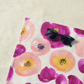 Monogram | Botanisch patroon Waterverf Strandlaken (In situ)