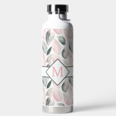 Monogram botanische bladeren waterfles (Links)