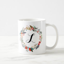 Monogram Botanische Bloem Koffiemok