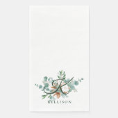 Monogram botanische handdoeken van Floral Servet (Voorkant)