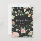 Monogram | Botanische hewriewweduwen RSVP Aankondiging (Achterkant)