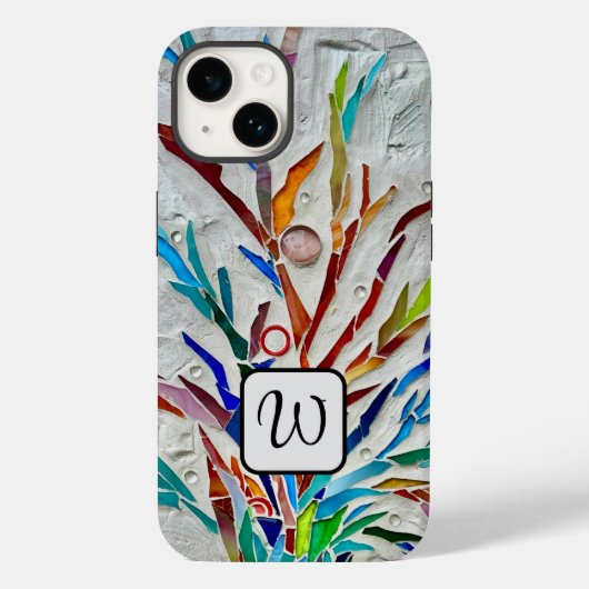 Monogram Botanische Hoesje-Mate iPhone Case (Achterkant)