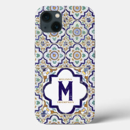 monogram botanische siertegels Case-Mate iPhone case