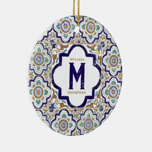  monogram botanische siertegels keramisch ornament (Rechts)