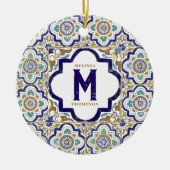  monogram botanische siertegels keramisch ornament (Voorkant)