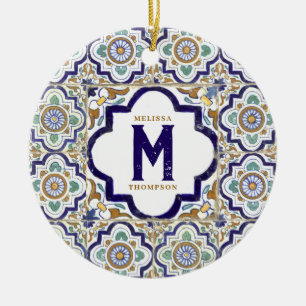 monogram botanische siertegels keramisch ornament