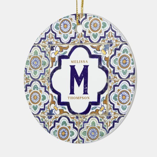  monogram botanische siertegels keramisch ornament (Links)