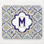 monogram botanische siertegels muismat (Voorkant)