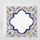 monogram botanische siertegels notitiekaartje (Voorkant)