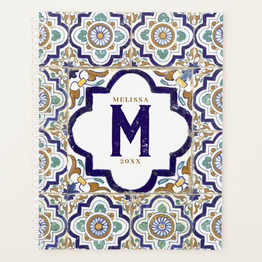 monogram botanische siertegels planner (Voorkant)