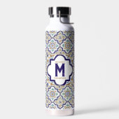 monogram botanische siertegels waterfles (Links)