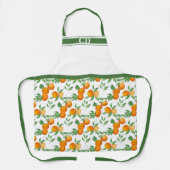 Monogram botanische Sinaasappels Schort (Voorkant)