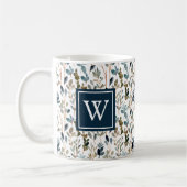 Monogram botanische Waterverf groen Koffiemok (Links)
