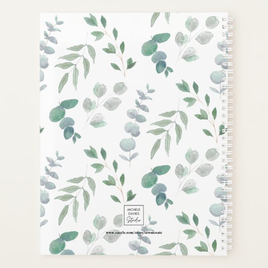 Monogram Botanische Waterverf Planner (Achterkant)