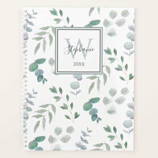 Monogram Botanische Waterverf Planner (Voorkant)