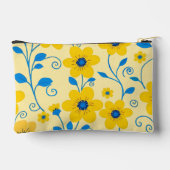 Monogram Boter Geel en Blauw Bloemen Etui (Achterkant)