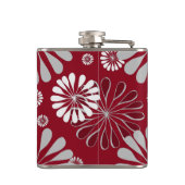 Monogram Bourgogne en Gray Floral Heupfles (Achterkant)