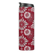 Monogram Bourgogne en Gray Floral Thermosbeker (Geroteerd rechts)
