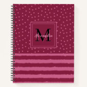 Monogram  Bourgogne en Stippen Notitieboek (Voorkant)