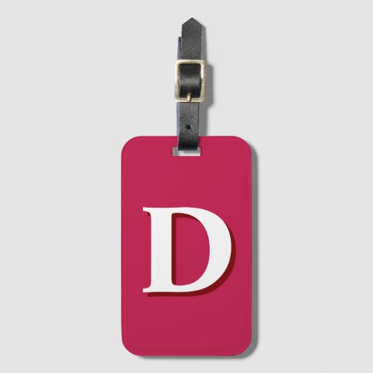 Monogram Bourgogne en wit Bagagelabel (Voorkant (verticaal))