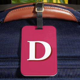 Monogram Bourgogne en wit Bagagelabel