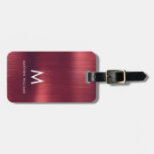 Monogram Bourgogne Faux, geborsteld metaal Bagagelabel (Voorkant horizontaal)