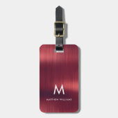 Monogram Bourgogne Faux, geborsteld metaal Bagagelabel (Voorkant verticaal)