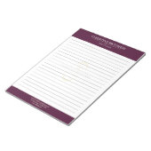 Monogram Bourgogne Moderne Elegante voering Notitieblok (Schuin)