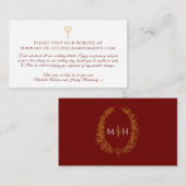 Monogram Bourgogne witte website info Informatiekaartje (Voorkant / Achterkant)