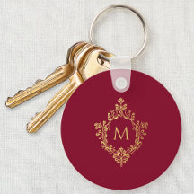 Monogram Bourgondië Vintage Elegante Nep Gouden Cr