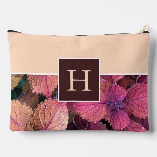 Monogram Bourgondische crèmebladeren Etui (Achterkant)