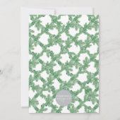 Monogram Bow krans kerst Kaart (Achterkant)