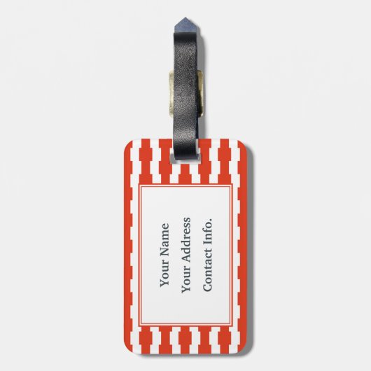 Monogram Boxstripe Patroon Bagagelabel (Achterkant verticaal)